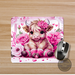 Rustic farmhouse desk mat featuring a Highland cow print. High-quality, slip-resistant, and customizable!